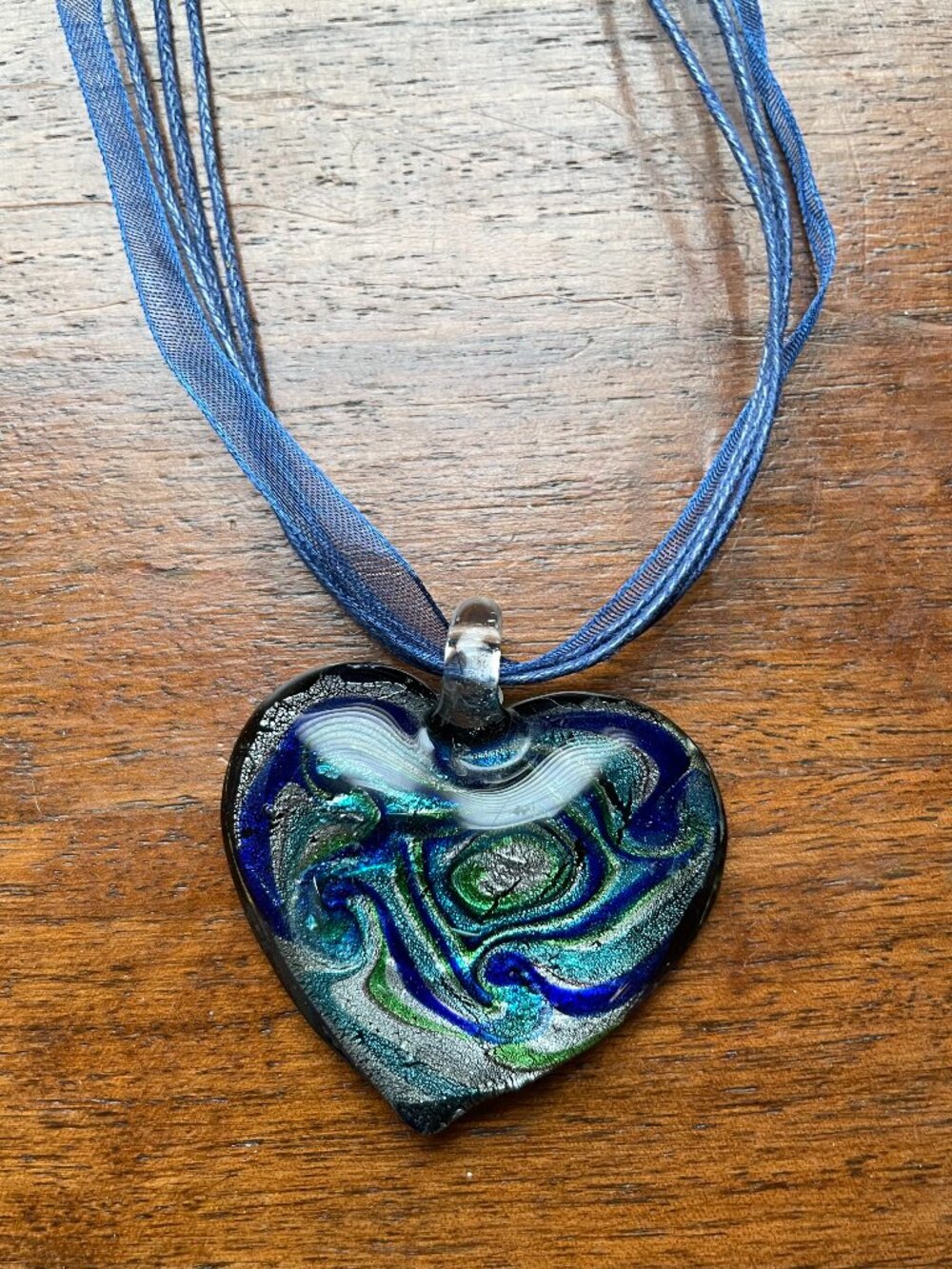 Blown Glass Heart Pendant